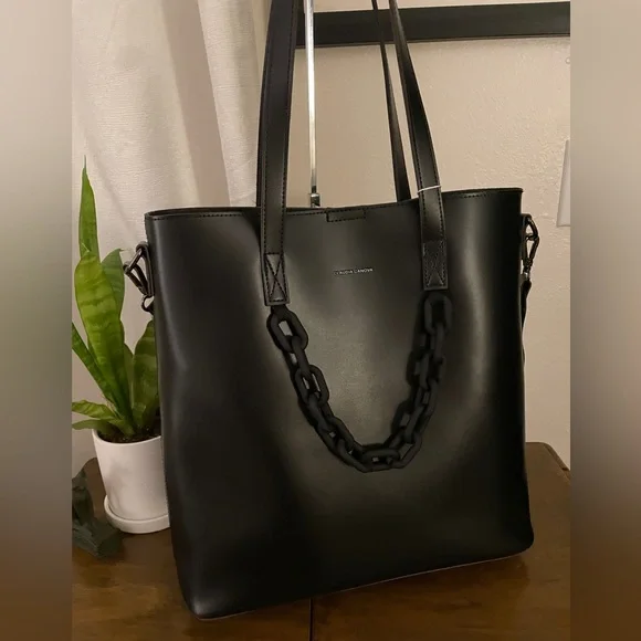 Vegan leather, extra large tote bag